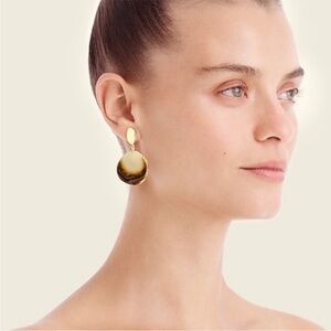 J.CREW resin drop earrings gold Made in Italy